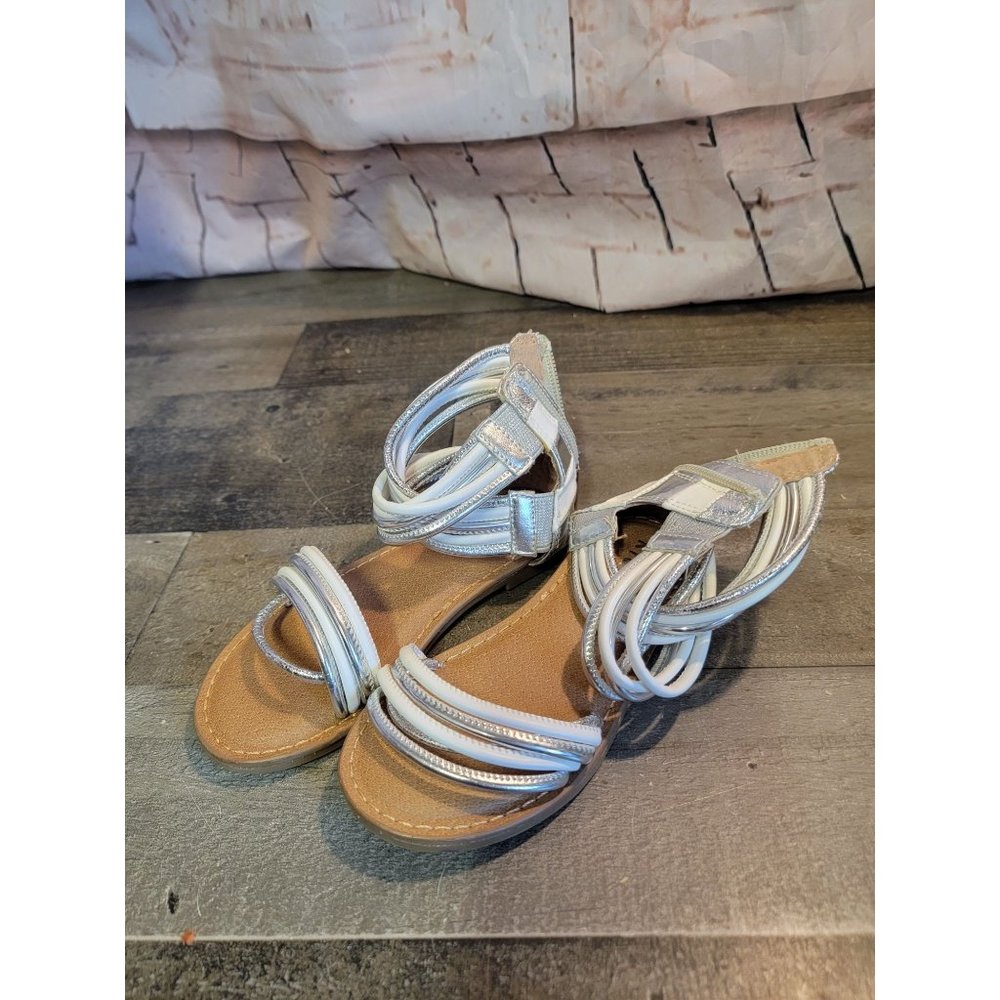 Kidpik‎ youth shoe sandal 10 silver white ankle